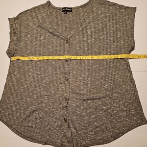 Almost Famous Heather Gray Women's Blouse